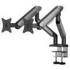 AndaSeat Stealth Pro II Duo A9-2S Ergonomic Dual Monitor Arm, Up to 42 Inch, Quick Release VESA 75x75 and 100x100, 2-15kg Per Screen, Titanium