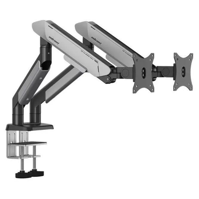 AndaSeat Stealth Pro II Duo A9-2S Ergonomic Dual Monitor Arm, Up to 42 Inch, Quick Release VESA 75x75 and 100x100, 2-15kg Per Screen, Titanium