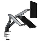 AndaSeat Stealth Pro II Duo A9-2S Ergonomic Dual Monitor Arm, Up to 42 Inch, Quick Release VESA 75x75 and 100x100, 2-15kg Per Screen, Titanium