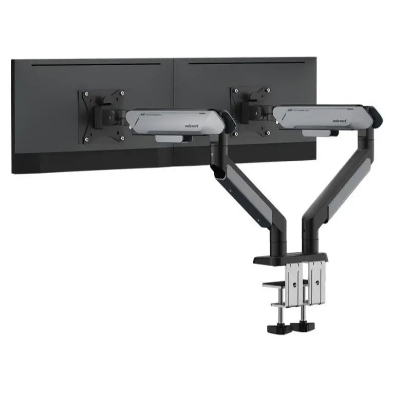 AndaSeat Stealth Pro II Duo A9-2S Ergonomic Dual Monitor Arm, Up to 42 Inch, Quick Release VESA 75x75 and 100x100, 2-15kg Per Screen, Titanium