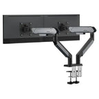 AndaSeat Stealth Pro II Duo A9-2S Ergonomic Dual Monitor Arm, Up to 42 Inch, Quick Release VESA 75x75 and 100x100, 2-15kg Per Screen, Titanium