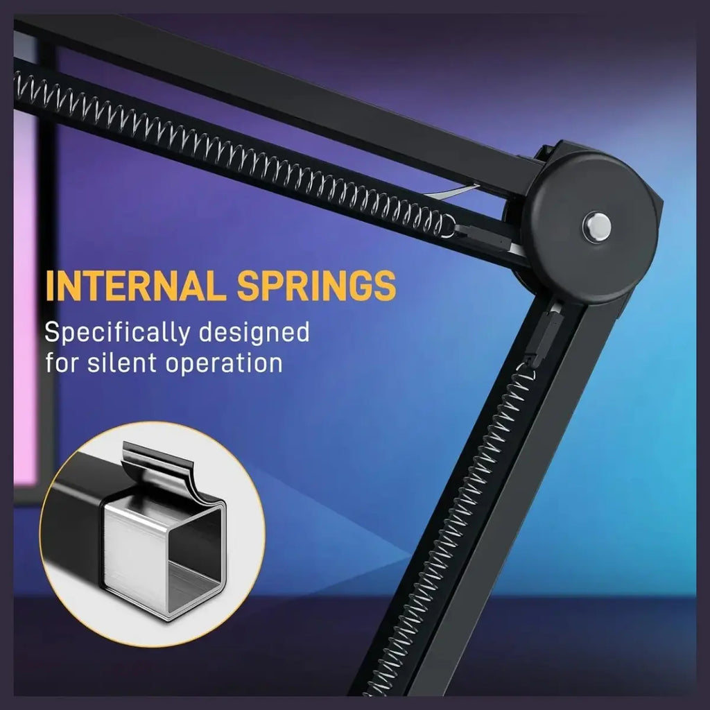 Maono BA37 Microphone Boom Arm, Heavy Duty Adjustable Metal Desk Stand, Upgraded Desk Clamp Up to 2.36in, 3/8 to 5/8 Adapter, Suspension Design, 4.8lbs Load Capacity