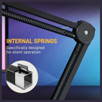 Maono BA37 Microphone Boom Arm, Heavy Duty Adjustable Metal Desk Stand, Upgraded Desk Clamp Up to 2.36in, 3/8 to 5/8 Adapter, Suspension Design, 4.8lbs Load Capacity