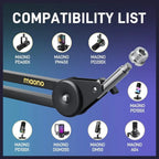 Maono BA37 Microphone Boom Arm, Heavy Duty Adjustable Metal Desk Stand, Upgraded Desk Clamp Up to 2.36in, 3/8 to 5/8 Adapter, Suspension Design, 4.8lbs Load Capacity
