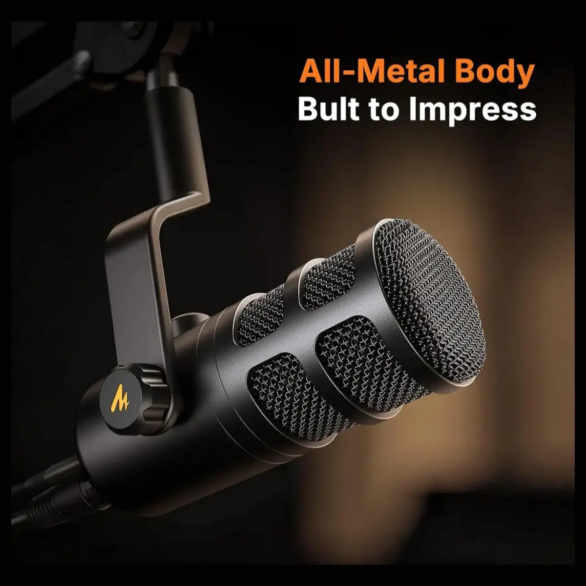 Maono PD100 Gen2S Streaming Microphone with Arm, USB-C and XLR Dual Mode, 192kHz/24bit Audio, Dynamic Microphone Capsule, Mute Button and Gain Control