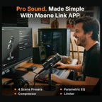 Maono PD100 Gen2S Streaming Microphone with Arm, USB-C and XLR Dual Mode, 192kHz/24bit Audio, Dynamic Microphone Capsule, Mute Button and Gain Control