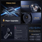Maono PD300X + BA37 Dynamic Microphone Kit, USB and XLR Podcast Mic with Boom Arm, 192kHz/24bit Sampling Rate, Visual Graphic EQ Panel