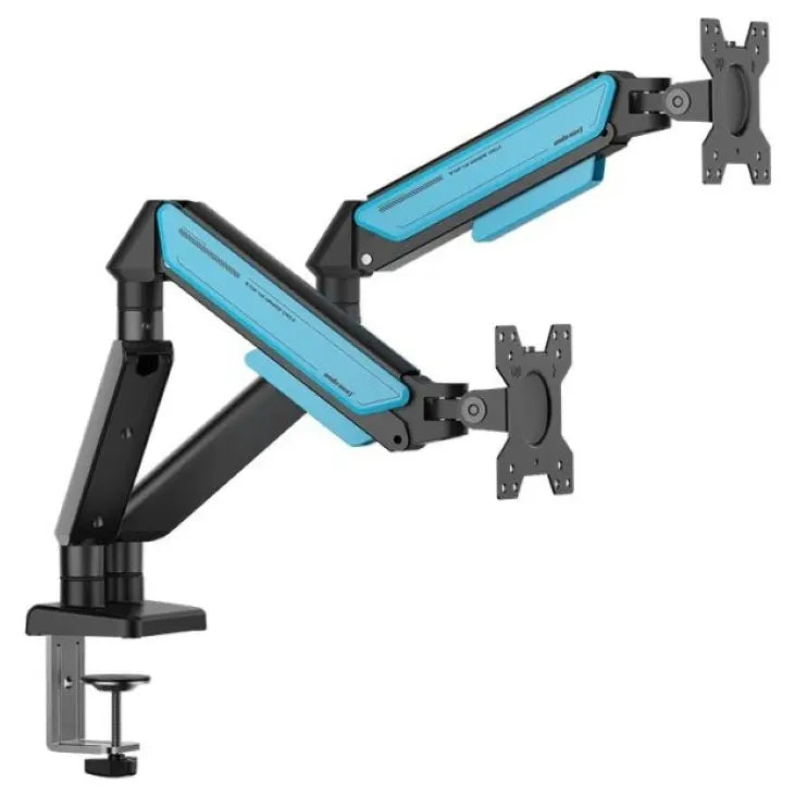 Anda Seat Stealth II Duo A6D-2S Ergonomic Monitor Arm, 17 to 32 Inch, 2-9kg, Gas-Spring, 360 Degree Rotation, Quick Release VESA 75x75 and 100x100, Blue AD-W-A6D-2S-BS
