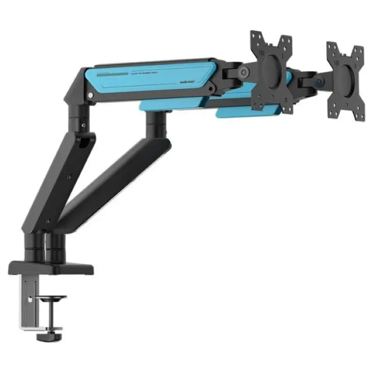 Anda Seat Stealth II Duo A6D-2S Ergonomic Monitor Arm, 17 to 32 Inch, 2-9kg, Gas-Spring, 360 Degree Rotation, Quick Release VESA 75x75 and 100x100, Blue AD-W-A6D-2S-BS