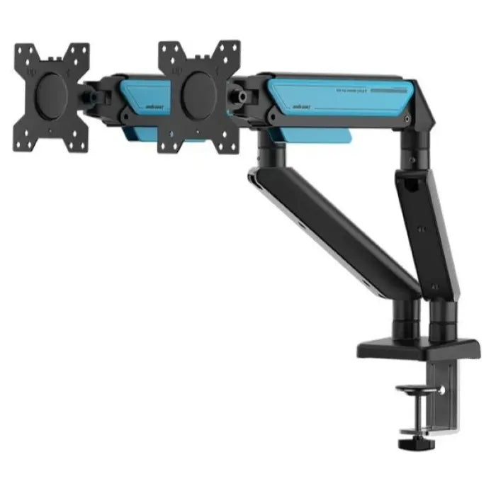 Anda Seat Stealth II Duo A6D-2S Ergonomic Monitor Arm, 17 to 32 Inch, 2-9kg, Gas-Spring, 360 Degree Rotation, Quick Release VESA 75x75 and 100x100, Blue AD-W-A6D-2S-BS