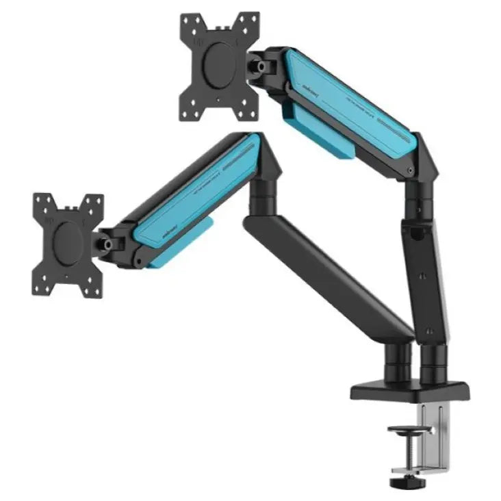 Anda Seat Stealth II Duo A6D-2S Ergonomic Monitor Arm, 17 to 32 Inch, 2-9kg, Gas-Spring, 360 Degree Rotation, Quick Release VESA 75x75 and 100x100, Blue AD-W-A6D-2S-BS