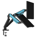 Anda Seat Stealth II Duo A6D-2S Ergonomic Monitor Arm, 17 to 32 Inch, 2-9kg, Gas-Spring, 360 Degree Rotation, Quick Release VESA 75x75 and 100x100, Blue AD-W-A6D-2S-BS