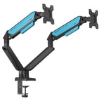 Anda Seat Stealth II Duo A6D-2S Ergonomic Monitor Arm, 17 to 32 Inch, 2-9kg, Gas-Spring, 360 Degree Rotation, Quick Release VESA 75x75 and 100x100, Blue AD-W-A6D-2S-BS