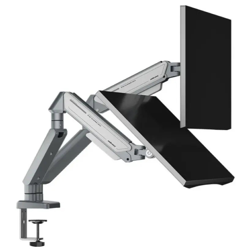 Anda Seat Stealth II Duo A6D-2S Ergonomic Monitor Arm, 17-32 Inch, 2-9kg, Gas-Spring, 360 Degree Rotation, Quick Release VESA 75x75mm and 100x100mm, White AD-W-A6D-2S-BW
