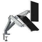 Anda Seat Stealth II Duo A6D-2S Ergonomic Monitor Arm, 17-32 Inch, 2-9kg, Gas-Spring, 360 Degree Rotation, Quick Release VESA 75x75mm and 100x100mm, White AD-W-A6D-2S-BW