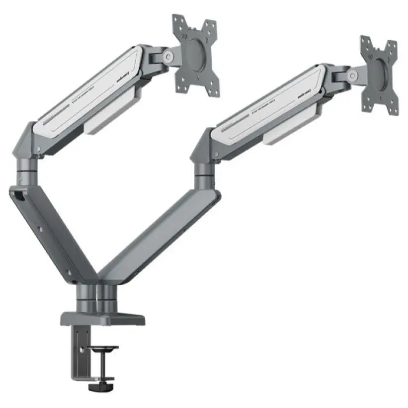 Anda Seat Stealth II Duo A6D-2S Ergonomic Monitor Arm, 17-32 Inch, 2-9kg, Gas-Spring, 360 Degree Rotation, Quick Release VESA 75x75mm and 100x100mm, White AD-W-A6D-2S-BW