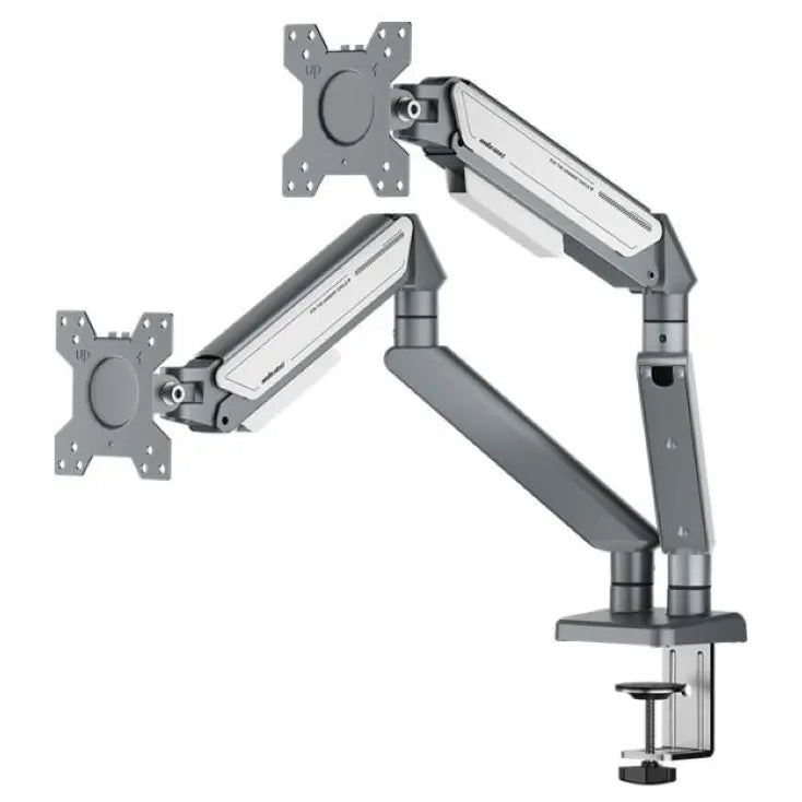Anda Seat Stealth II Duo A6D-2S Ergonomic Monitor Arm, 17-32 Inch, 2-9kg, Gas-Spring, 360 Degree Rotation, Quick Release VESA 75x75mm and 100x100mm, White AD-W-A6D-2S-BW