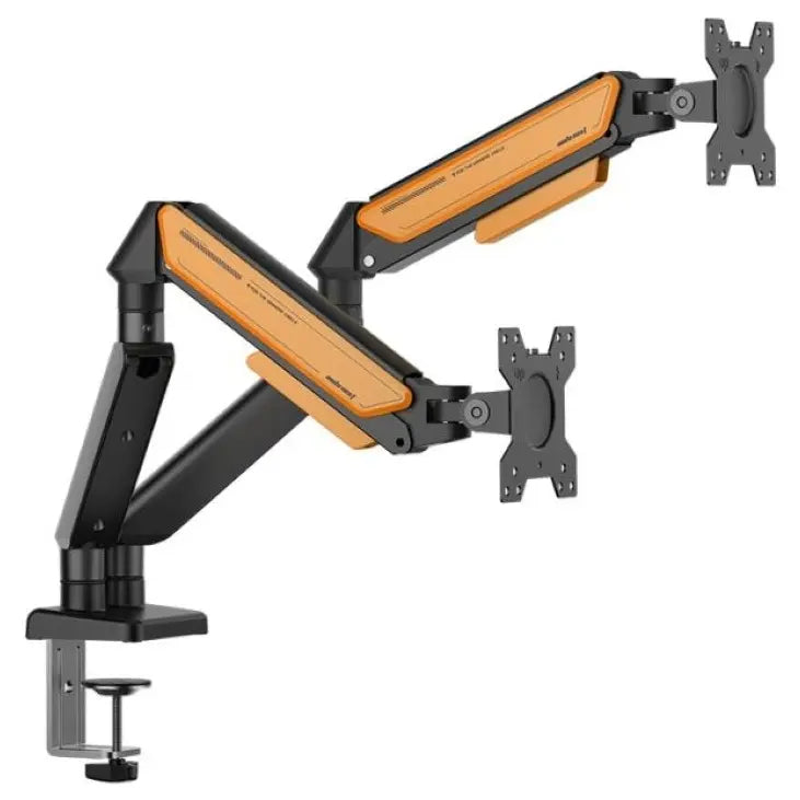 Anda Seat Stealth II Duo A6D-2S Ergonomic Monitor Arm, 17-32 Inch, 2-9kg, Quick Release VESA 75x75mm and 100x100mm, 360 Degree Rotation, Orange AD-W-A6D-2S-BO