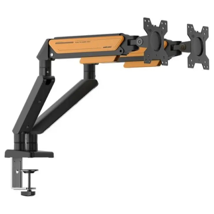 Anda Seat Stealth II Duo A6D-2S Ergonomic Monitor Arm, 17-32 Inch, 2-9kg, Quick Release VESA 75x75mm and 100x100mm, 360 Degree Rotation, Orange AD-W-A6D-2S-BO
