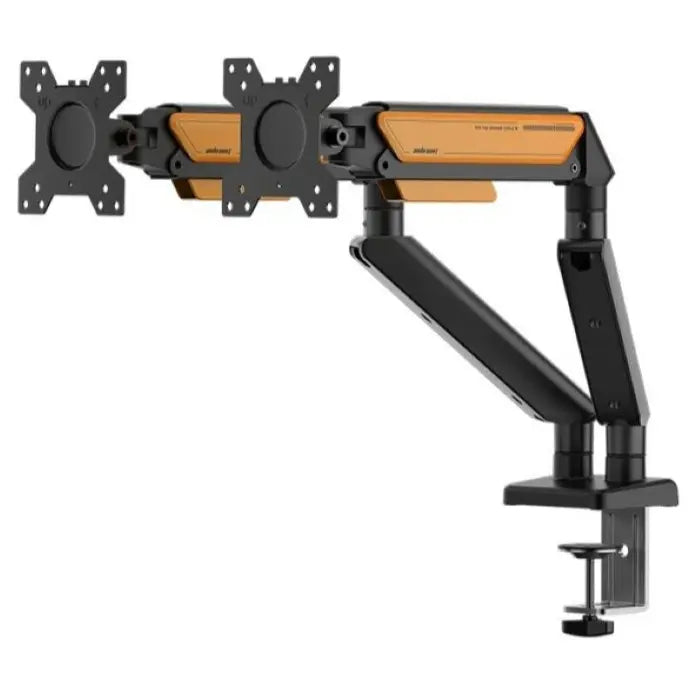 Anda Seat Stealth II Duo A6D-2S Ergonomic Monitor Arm, 17-32 Inch, 2-9kg, Quick Release VESA 75x75mm and 100x100mm, 360 Degree Rotation, Orange AD-W-A6D-2S-BO
