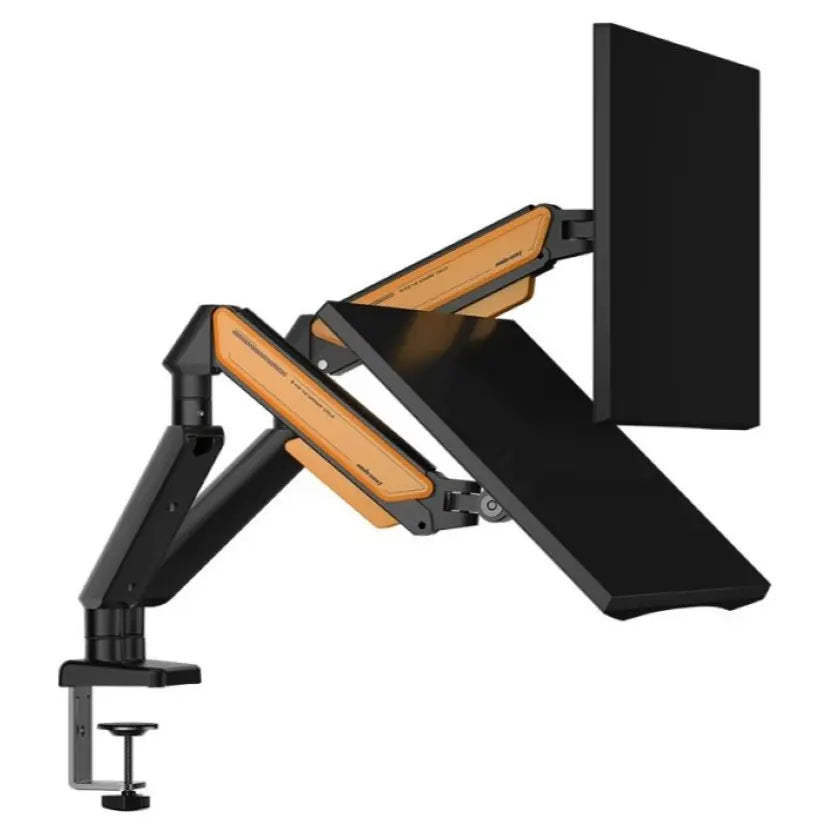 Anda Seat Stealth II Duo A6D-2S Ergonomic Monitor Arm, 17-32 Inch, 2-9kg, Quick Release VESA 75x75mm and 100x100mm, 360 Degree Rotation, Orange AD-W-A6D-2S-BO