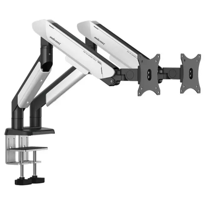 Anda Seat Stealth PRO II Duo A9-2S Ergonomic Dual Monitor Arm, 17-42 Inch, 2-15kg Per Screen, Quick Release VESA 75x75mm and 100x100mm, Black White AD-W-A9-2S-BW