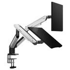 Anda Seat Stealth PRO II Duo A9-2S Ergonomic Dual Monitor Arm, 17-42 Inch, 2-15kg Per Screen, Quick Release VESA 75x75mm and 100x100mm, Black White AD-W-A9-2S-BW