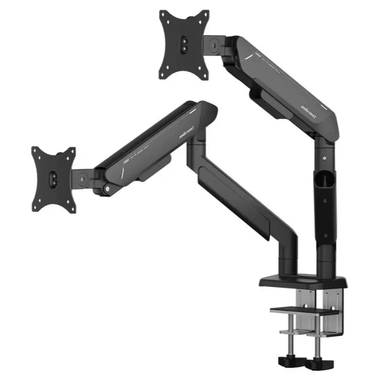 Anda Seat Stealth PRO II Duo A9-2S Ergonomic Dual Monitor Arm, 17 to 42 Inch, 2 to 15kg Per Screen, Quick Release VESA 75x75mm and 100x100mm, Black AD-W-A9-2S-BB