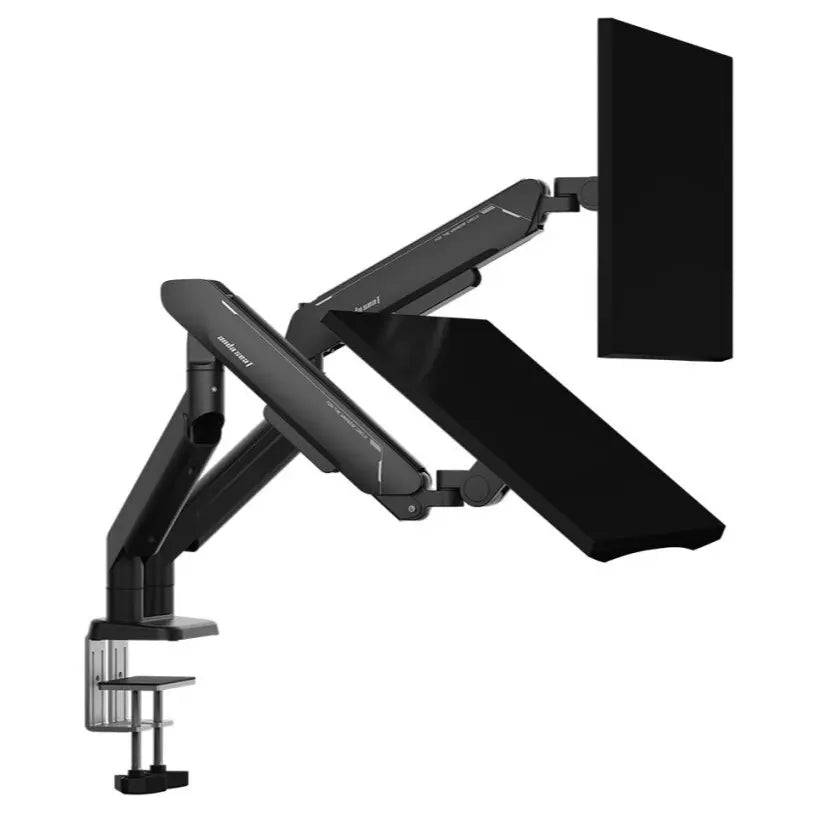 Anda Seat Stealth PRO II Duo A9-2S Ergonomic Dual Monitor Arm, 17 to 42 Inch, 2 to 15kg Per Screen, Quick Release VESA 75x75mm and 100x100mm, Black AD-W-A9-2S-BB
