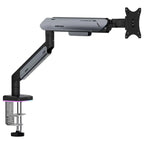 AndaSeat Stealth Pro II RGB Ergonomic Single Monitor Arm, Up to 42 Inch, Quick Release VESA Plate 75x75mm and 100x100mm, 2-15kg Support, Titanium, AD-W-A9X-1S-BT