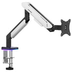 AndaSeat Stealth Pro II RGB Ergonomic Single Monitor Arm, Up to 42 Inch, Quick Release VESA Plate 75x75mm and 100x100mm, 2-15kg Support, White