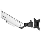 AndaSeat Stealth Pro II RGB Ergonomic Single Monitor Arm, Up to 42 Inch, Quick Release VESA Plate 75x75mm and 100x100mm, 2-15kg Support, White