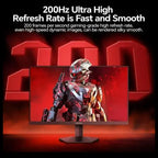 KOORUI G2411P 24-Inch FHD Fast IPS 200Hz, 1ms MPRT, Adaptive Sync, HDR400, 90% DCI-P3 Gaming Monitor