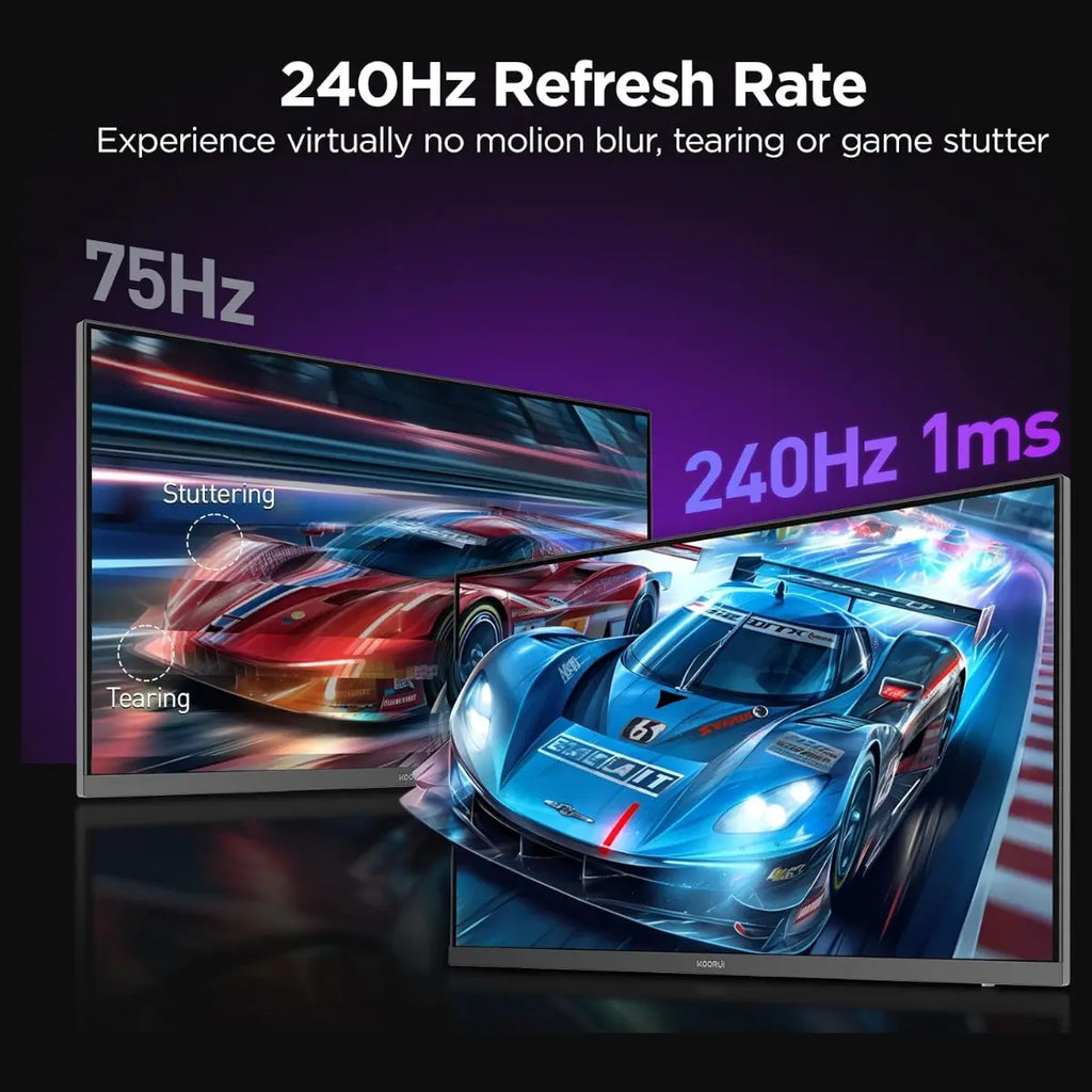 KOORUI G2711X 27 Inch Gaming Monitor, IPS, Full HD 1080P, 240Hz, 1ms, HDR 400, Adaptive Sync, 99% SRGB