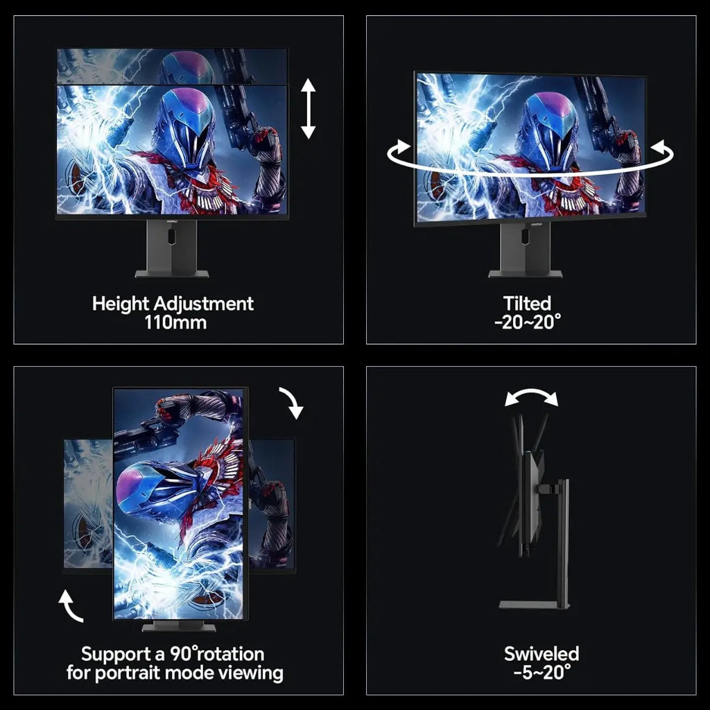 KOORUI S2721XO 27 Inch Gaming Monitor, 240Hz QD-OLED QHD 1440P, 0.03ms, HDR 400, Adaptive Sync, VESA Mountable, HDMI and DP