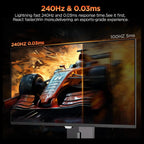 KOORUI S3241XO 32 Inch 4K OLED Gaming Monitor, UHD 240Hz 0.03ms, HDR True Black 400, Adaptive Sync, 99% DCI-P3, HDMI 2.1 And DP 1.4, USB Type-C