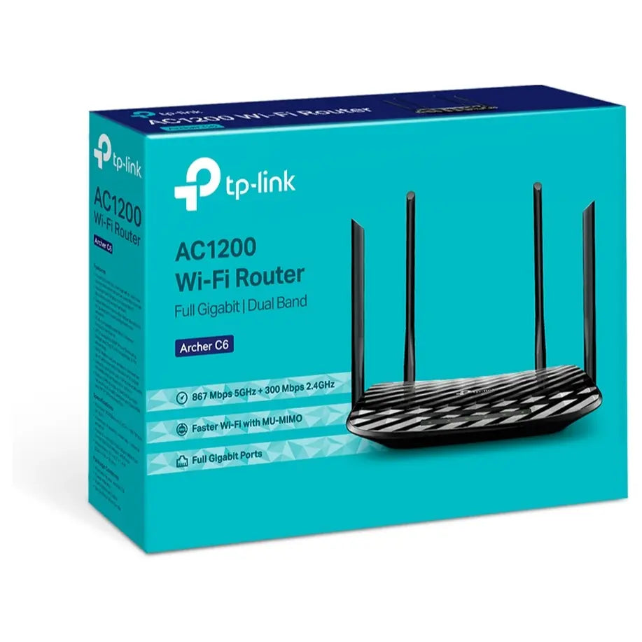 TP-Link Archer C6 AC1200 Wireless MU-MIMO Gigabit Router, Ver US 2.0