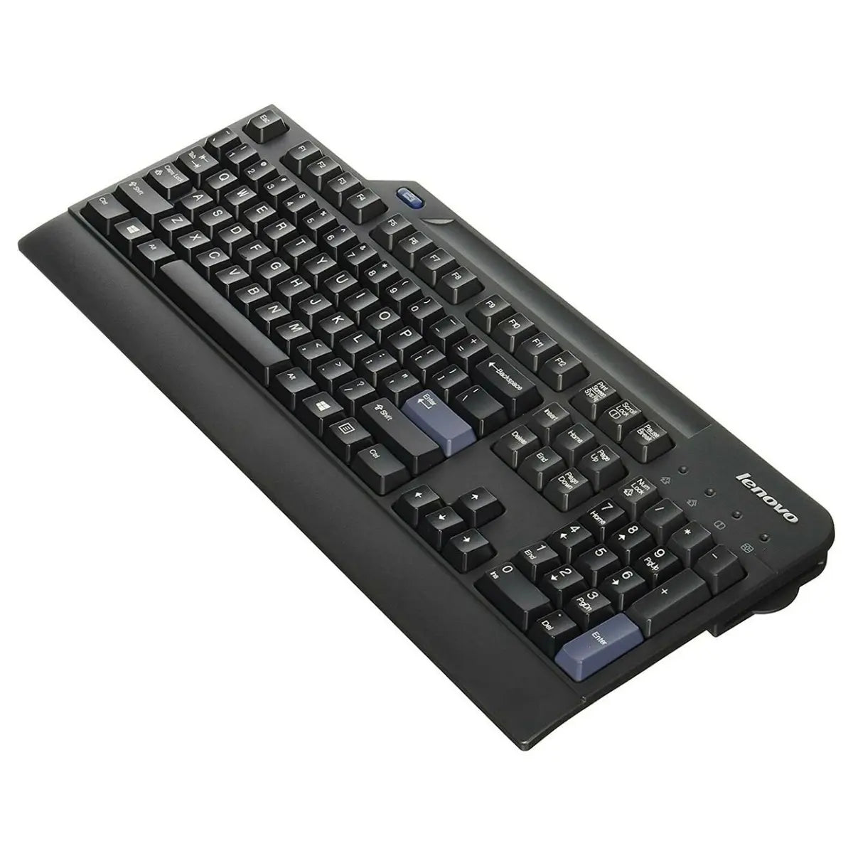 Lenovo USB Smartcard Keyboard KUS0866, 104-Key Full-Size QWERTZ Layout, Integrated Smart Card Reader ISO 7816 T=0 T=1, USB Connector, Business Black