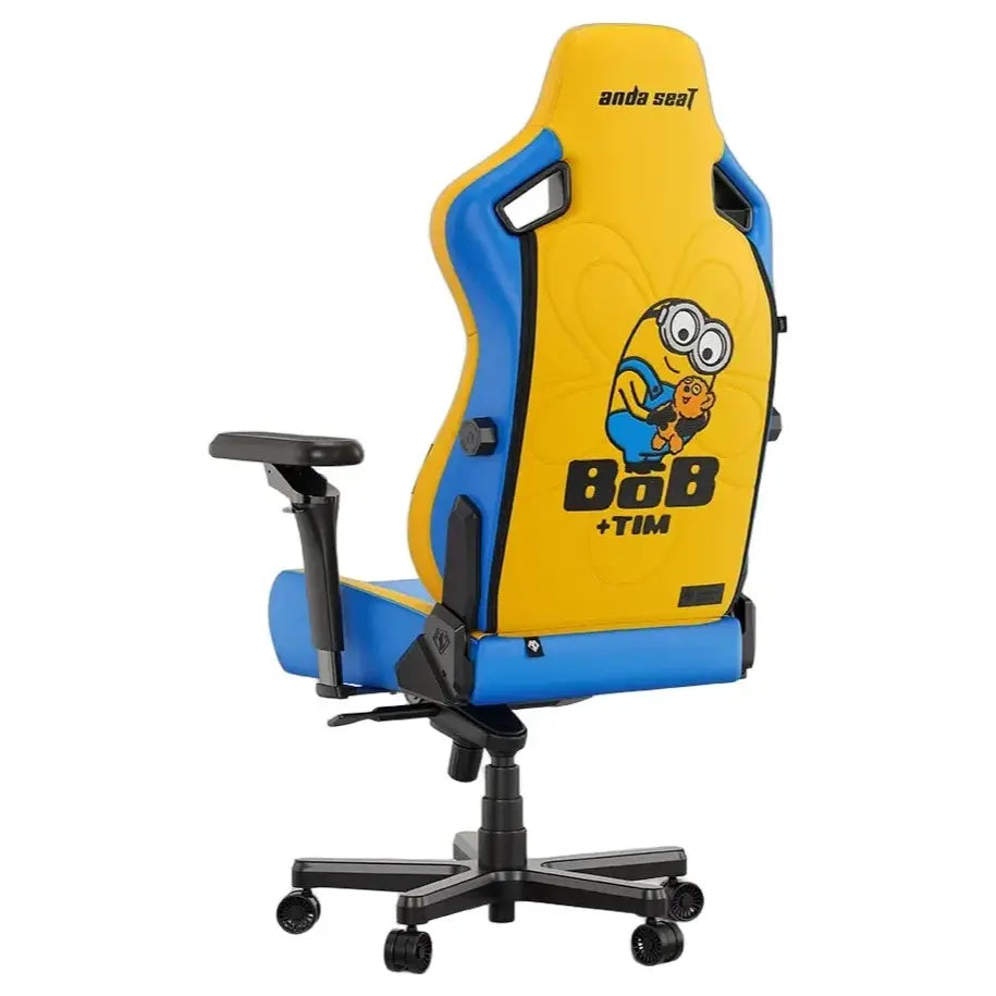 AndaSeat Kaiser 4 L Large V2 Gaming Chair, ArteDiPelle Synthetic Leather, High-Density Cold-Cure Foam, 6D Adjustable Armrest, Minions BOB