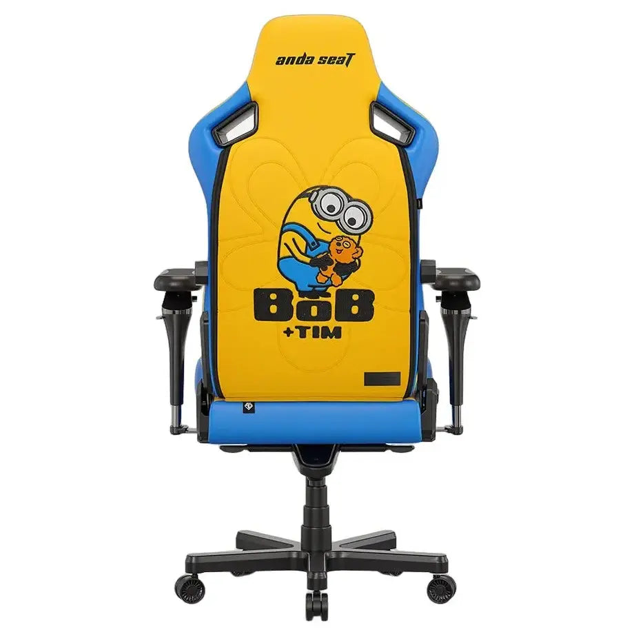 AndaSeat Kaiser 4 L Large V2 Gaming Chair, ArteDiPelle Synthetic Leather, High-Density Cold-Cure Foam, 6D Adjustable Armrest, Minions BOB