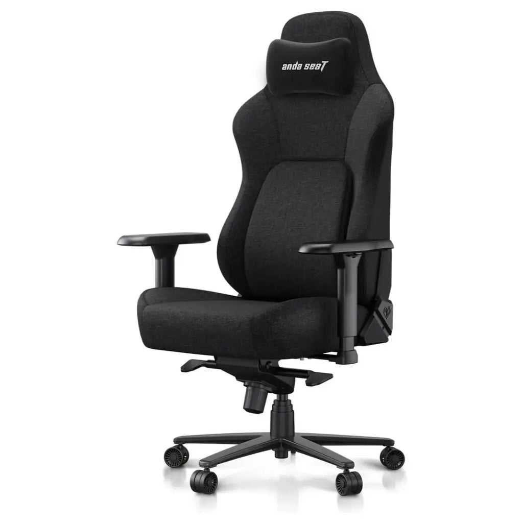 AndaSeat Phantom 4 Pro Office Gaming Chair, Dynamic Auto-Tracking Lumbar Support, High Back, 90-135 Degree Recline, Magnetic Head Pillow, 3D 360 Degree Rotating Armrests, Black Fabric
