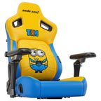 AndaSeat Kaiser 4 XL Minions Bob Gaming Chair, Premium PVC Leather, 6D Armrest, 24 Degree Pop-Out Lumbar With Any-Angle Lock, Magnetic Memory-Foam Head Pillow With Cooling Layer, Bob Besties, AD12YDDC-XLL-41-YS-PV
