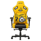 AndaSeat Kaiser 4 XL Minions Stuart Premium PVC Leather Gaming Chair, 6D Armrest, 24 Degree Pop-Out Lumbar With Any-Angle Lock, Magnetic Memory-Foam Head Pillow With Cooling Layer, Stuart Banana, AD12YDDC-XLL-40-YB-PV
