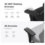 Anda Seat Phantom 4 Pro Office Gaming Chair, Ergonomic Dynamic Lumbar Support, High Back Reclining 90-135 Degrees, Magnetic Head Pillow, 3D 360 Degree Rotating Armrests, Height Adjustable, Black PVC, AD18YSDC-72-BD-PV-B02