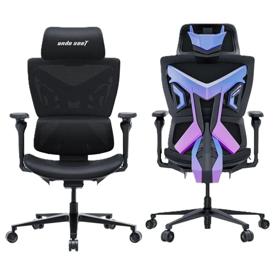 AndaSeat X-Air Pro Mesh Office Gaming Chair, Self-Adaptive Tilt Lumbar, 3D Headrest Comfort, 5D 360 Degree Rotating Armrests, Customizable Back Frame, Celeste, AD-WY-01-BBC-B01