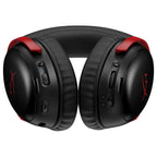 HyperX Cloud III S Wireless Gaming Headset, Up to 120 Hours 2.4GHz and Up to 200 Hours Bluetooth, 53mm Drivers, Detachable 10mm Boom Mic, DTS Headphone:X Spatial Audio, Black-Red, A59Z0AA