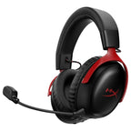 HyperX Cloud III S Wireless Gaming Headset, Up to 120 Hours 2.4GHz and Up to 200 Hours Bluetooth, 53mm Drivers, Detachable 10mm Boom Mic, DTS Headphone:X Spatial Audio, Black-Red, A59Z0AA