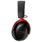 HyperX Cloud III S Wireless Gaming Headset, Up to 120 Hours 2.4GHz and Up to 200 Hours Bluetooth, 53mm Drivers, Detachable 10mm Boom Mic, DTS Headphone:X Spatial Audio, Black-Red, A59Z0AA