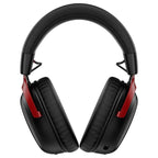 HyperX Cloud III S Wireless Gaming Headset, Up to 120 Hours 2.4GHz and Up to 200 Hours Bluetooth, 53mm Drivers, Detachable 10mm Boom Mic, DTS Headphone:X Spatial Audio, Black-Red, A59Z0AA