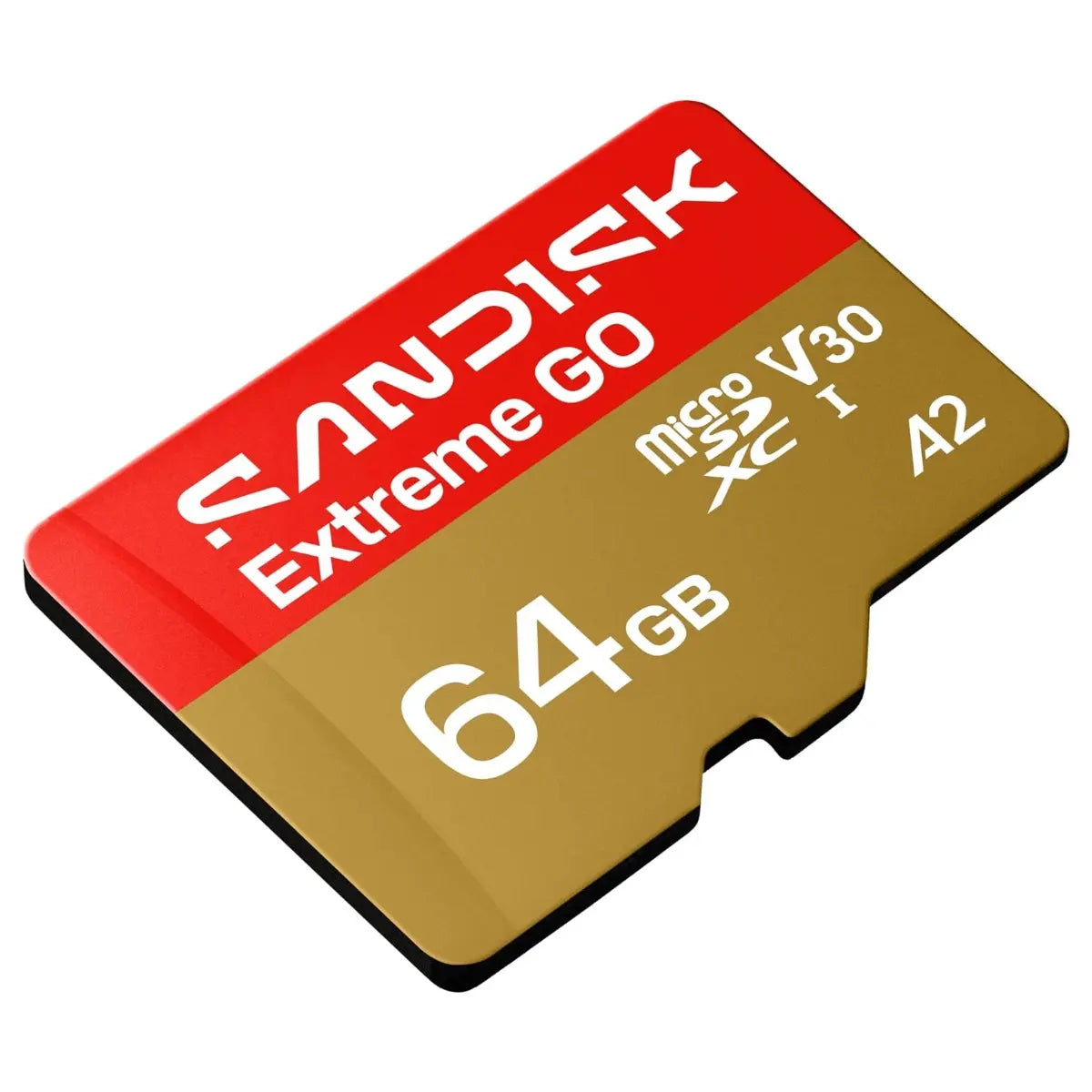 SanDisk Extreme GO MicroSDXC Card, 64GB, UHS-I, 5K and 4K UHD Video, Up to 240MB/s Read, Up to 160MB/s Write, A2 U3 V30, SDSQXGN-064G-GN6MN